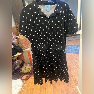 50’s style Polka Dot Button up Dress